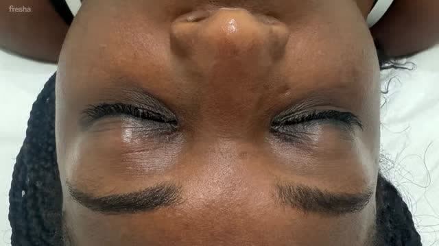 Glowing skin after facial