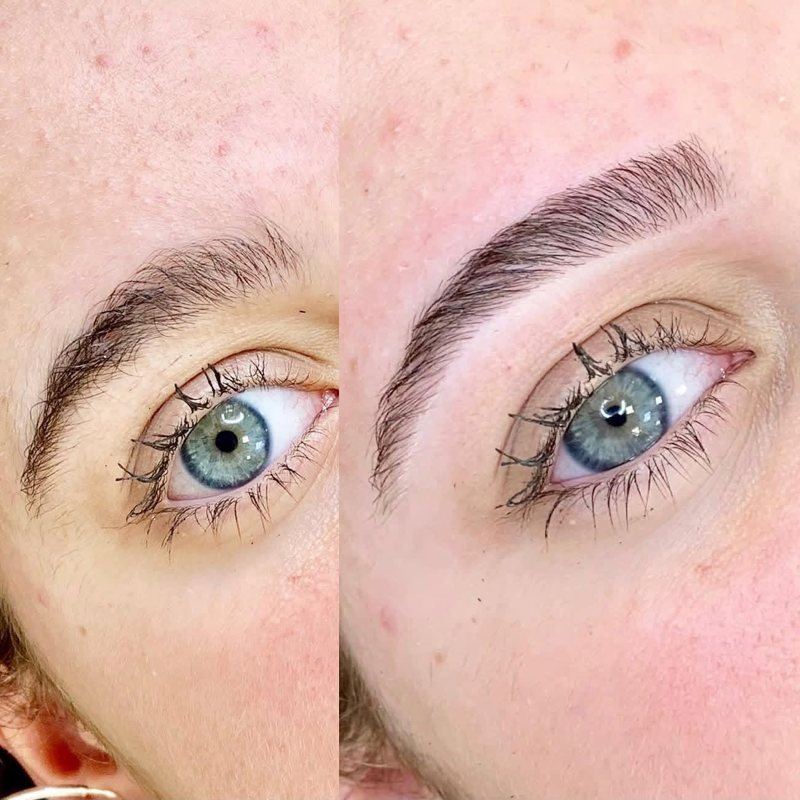 Brow micropigmentation before and after by Joice